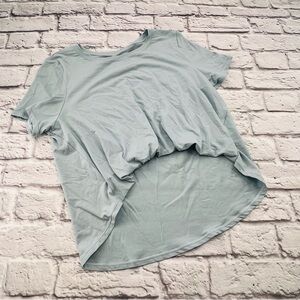 ZYIA Active Short Sleeve Small Bubble Front Active Wear Top Light blue